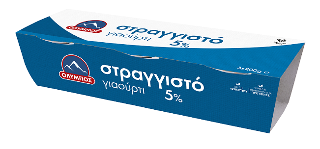 Γιαούρτι Στραγγιστό 5% λιπαρά ΟΛΥΜΠΟΣ (3x200g)