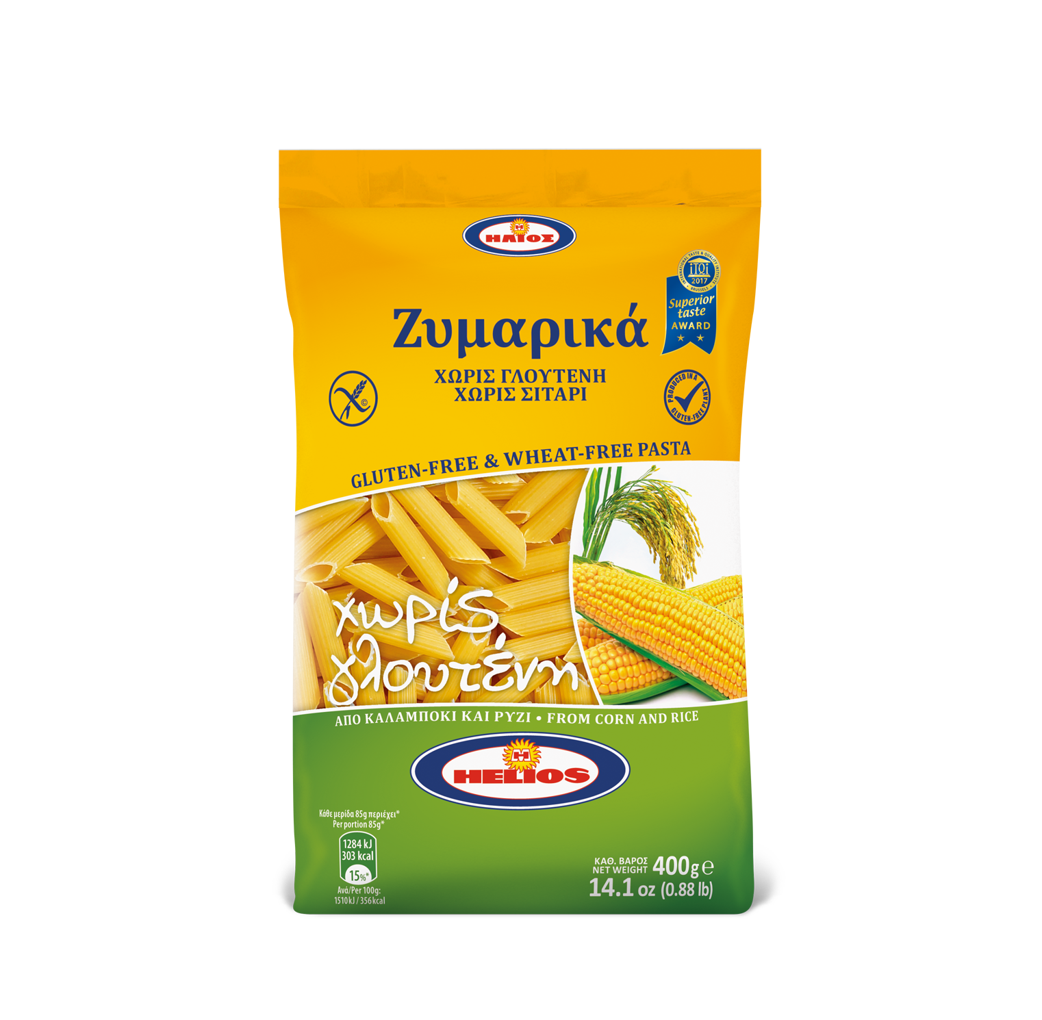 Πέννες Ριγέ Χωρίς Γλουτένη Ήλιος (400 g)