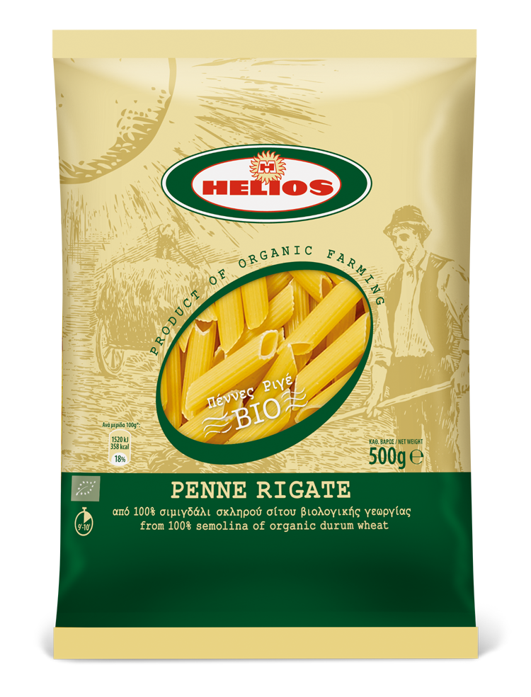 Βιολογικές Πέννες Ριγέ Ήλιος (500 g)