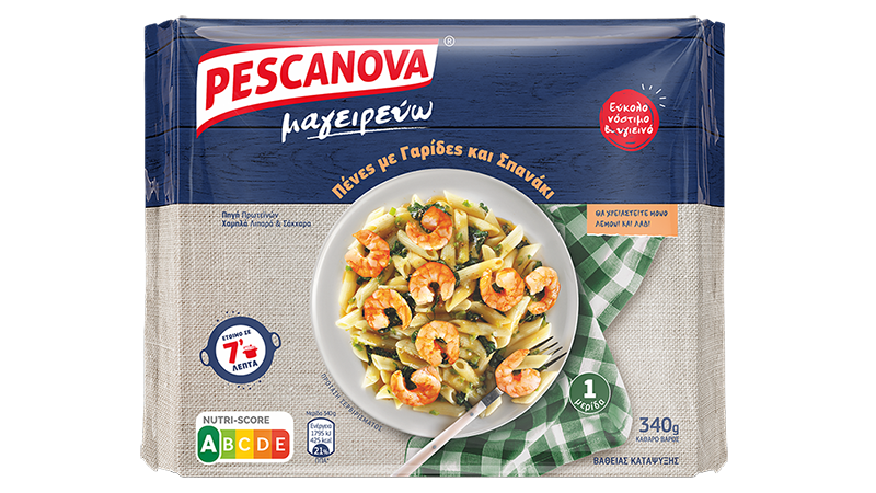 Πένες με Γαρίδες και Σπανάκι Pescanova (340 gr)