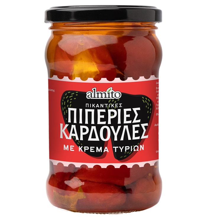 Almi Πικάντικες Πιπεριές Καρδούλες Κόκκινες με Κρέμα Τυριών Almito (150g)