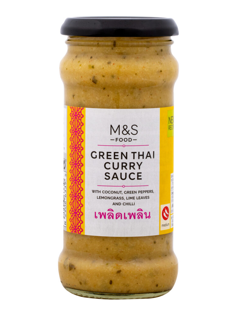 Marks & Spencer Σάλτσα Κάρυ τύπου Ταϋλάνδης με Κρέμα Καρύδας Πράσινες Πιπεριές και Μάζα Καρύδων Marks & Spencer (340g)