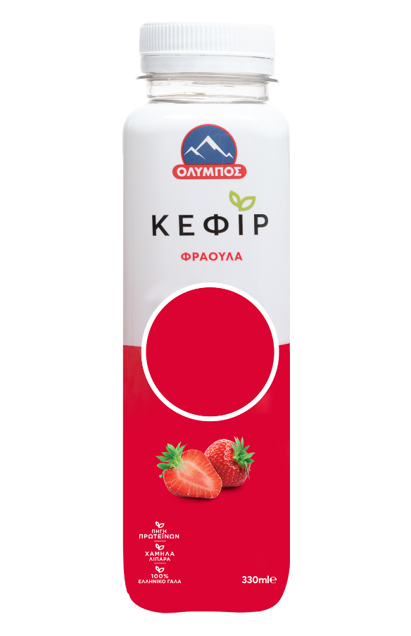 Ελληνικά Γαλακτοκομεία Α.Ε. Κεφίρ Φράουλα Όλυμπος (330ml)