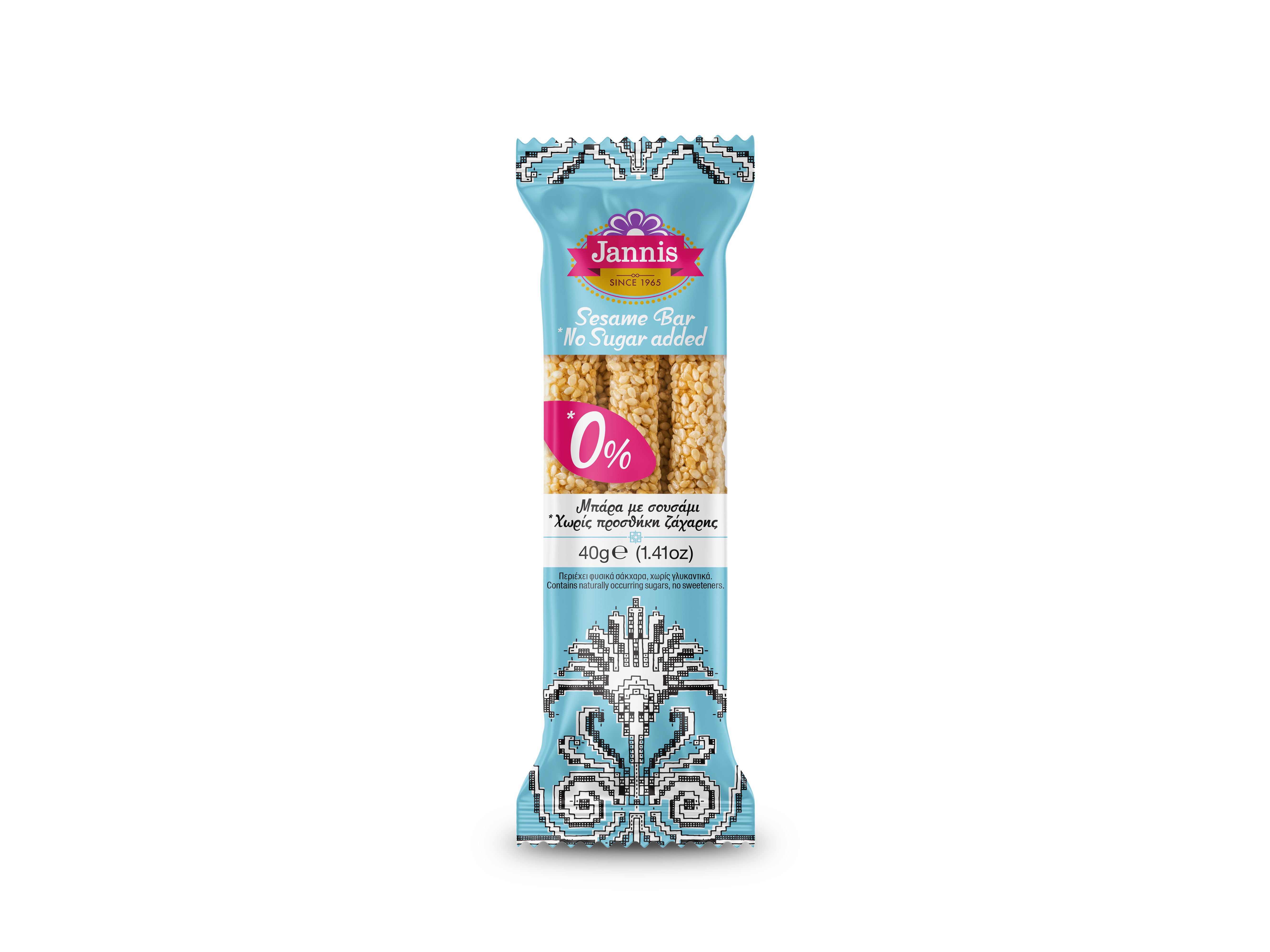 Jannis Μπάρα με σουσάμι 0% ζάχαρη Jannis (40g)