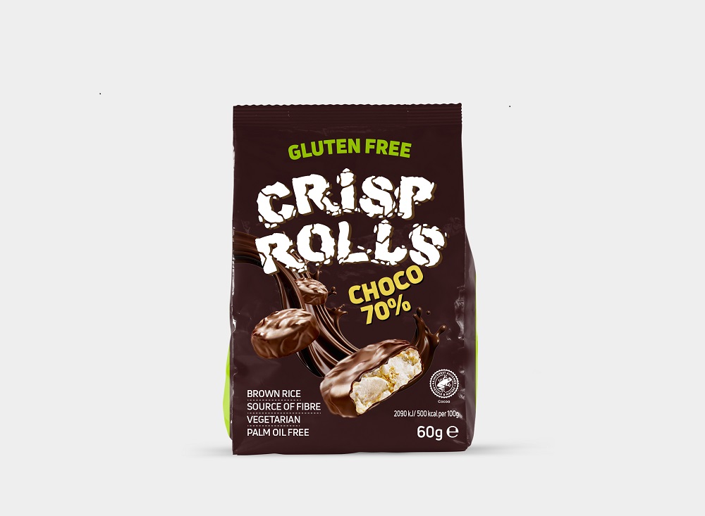 Elgen Crisp Rolls Choco 70% Κακάο Ελgen (60g)