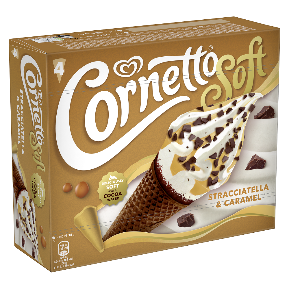 Παγωτό Stracciatella Soft Cornetto (4Χ140ml)