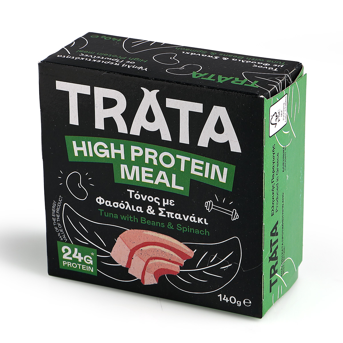 Κόνβα Α.Ε. Τόνος με Φασόλια & Σπανάκι High Protein Trata (140g)