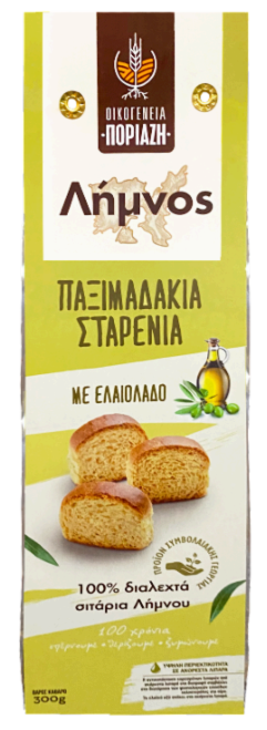 Ποριάζη Παξιμαδάκια Σταρένια με Ελαιόλαδο Λήμνος (300g)