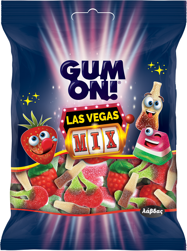 Λάβδας Ζελίνια Sour Mix Las Vegas Gum On! (80g)