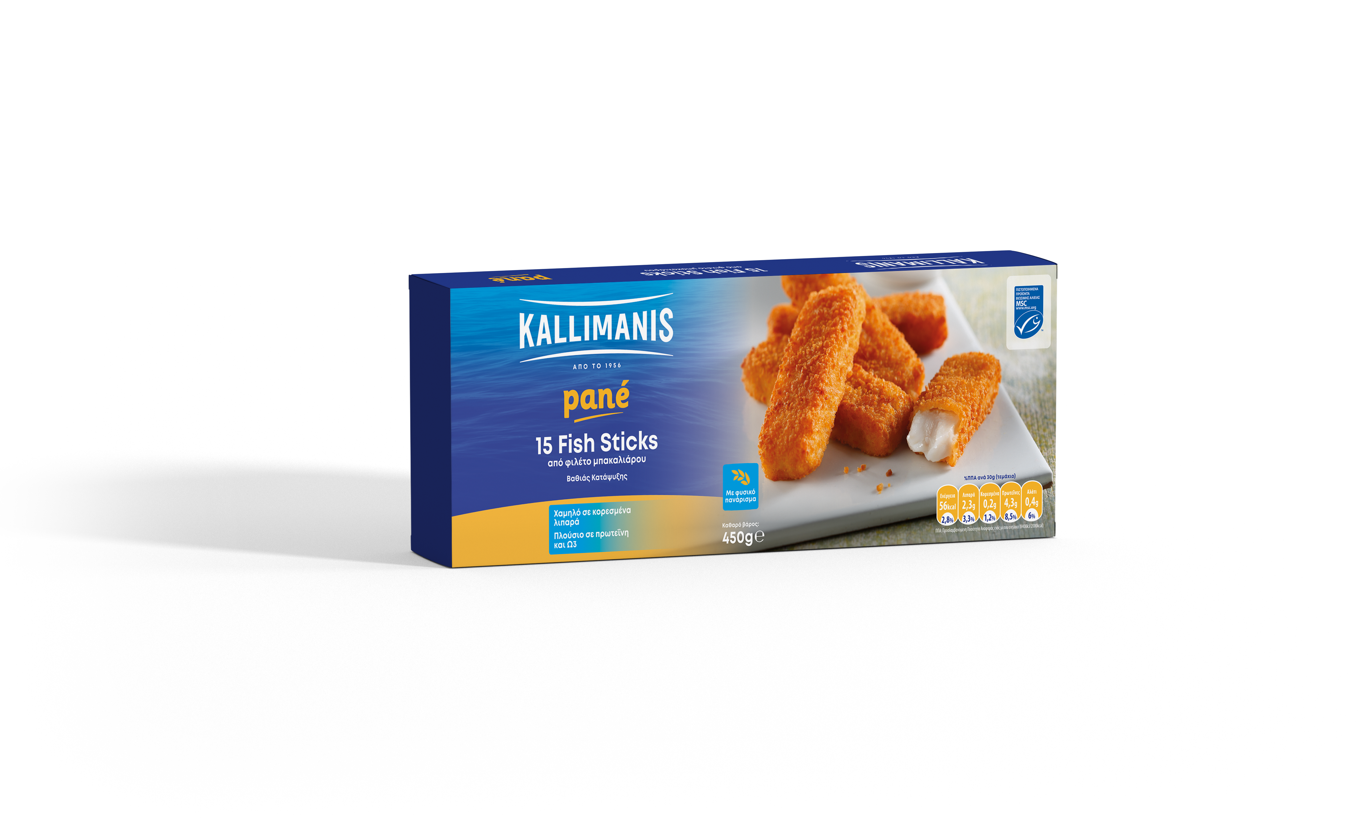 Dardanel Greece S.A. Fish Stics Πανέ 15τεμ. Kallimanis (450g)