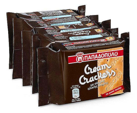 Cream Crackers με Σίκαλη Παπαδοπούλου (5×47 g)