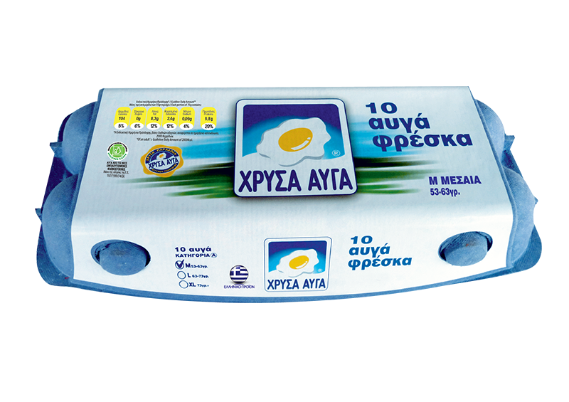 Αυγά Φρέσκα Medium 10τεμ Χρυσά Αυγά (53-63g)