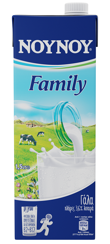 Γάλα Υψηλής Θερμικής Επεξεργασίας Family 3.6% λιπαρά ΝΟΥΝΟΥ (1,5lt)