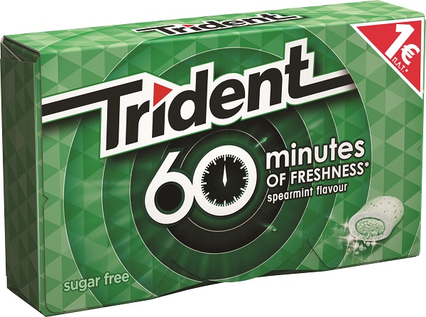Τσίχλες Δυόσμος Trident 60Minutes (20g)