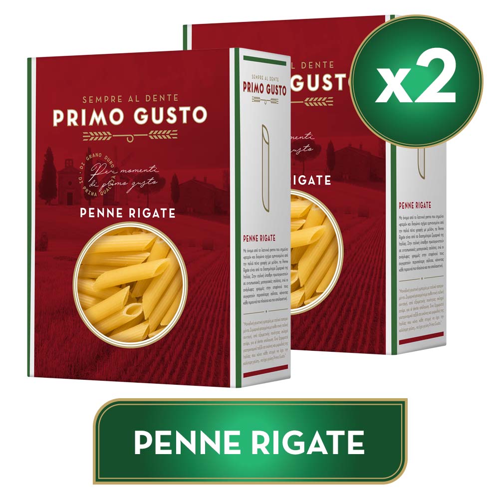 Πέννες Ριγέ Primo Gusto (2×500 g) Τα 2 τεμάχια – 25%