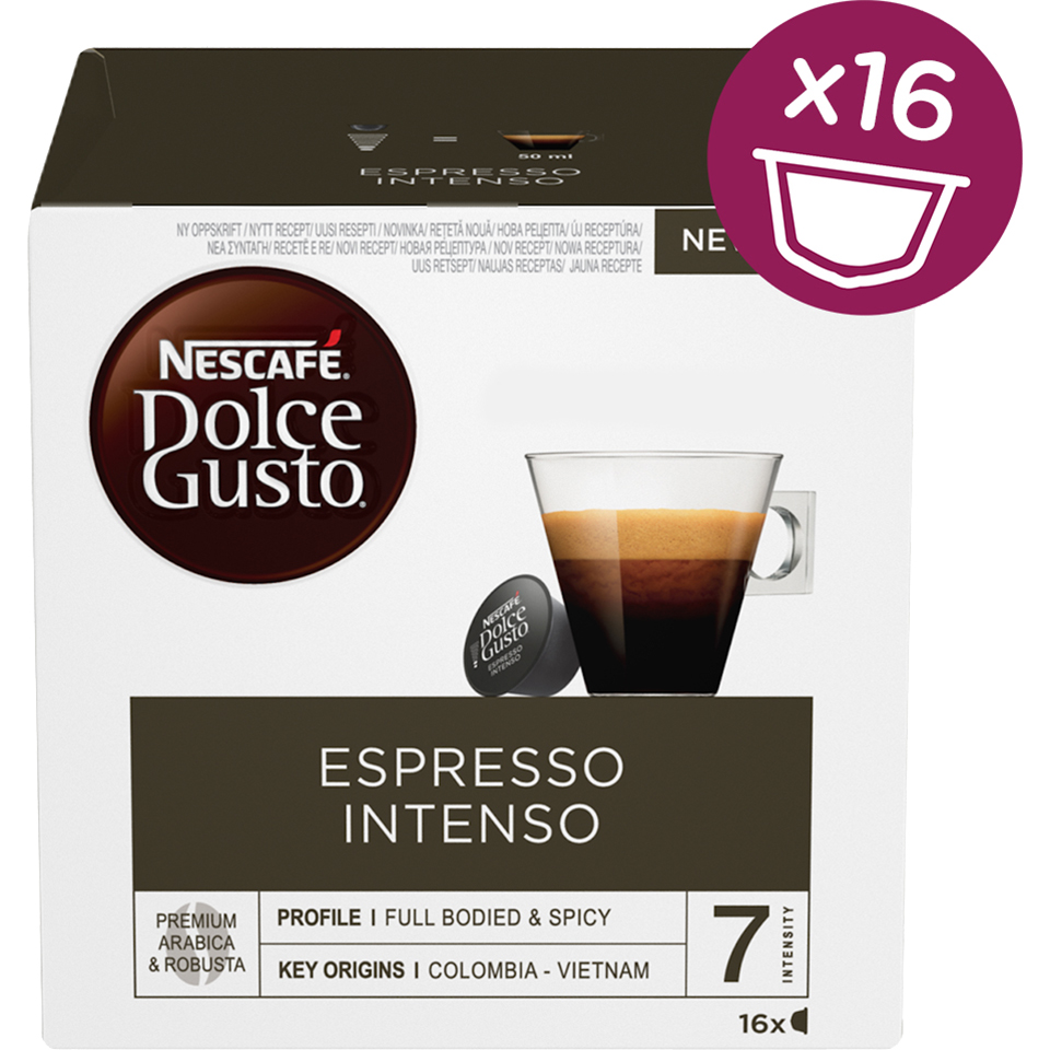 Κάψουλες Espresso Intenso για Μηχανή Nescafe Dolce Gusto (16 τεμ)