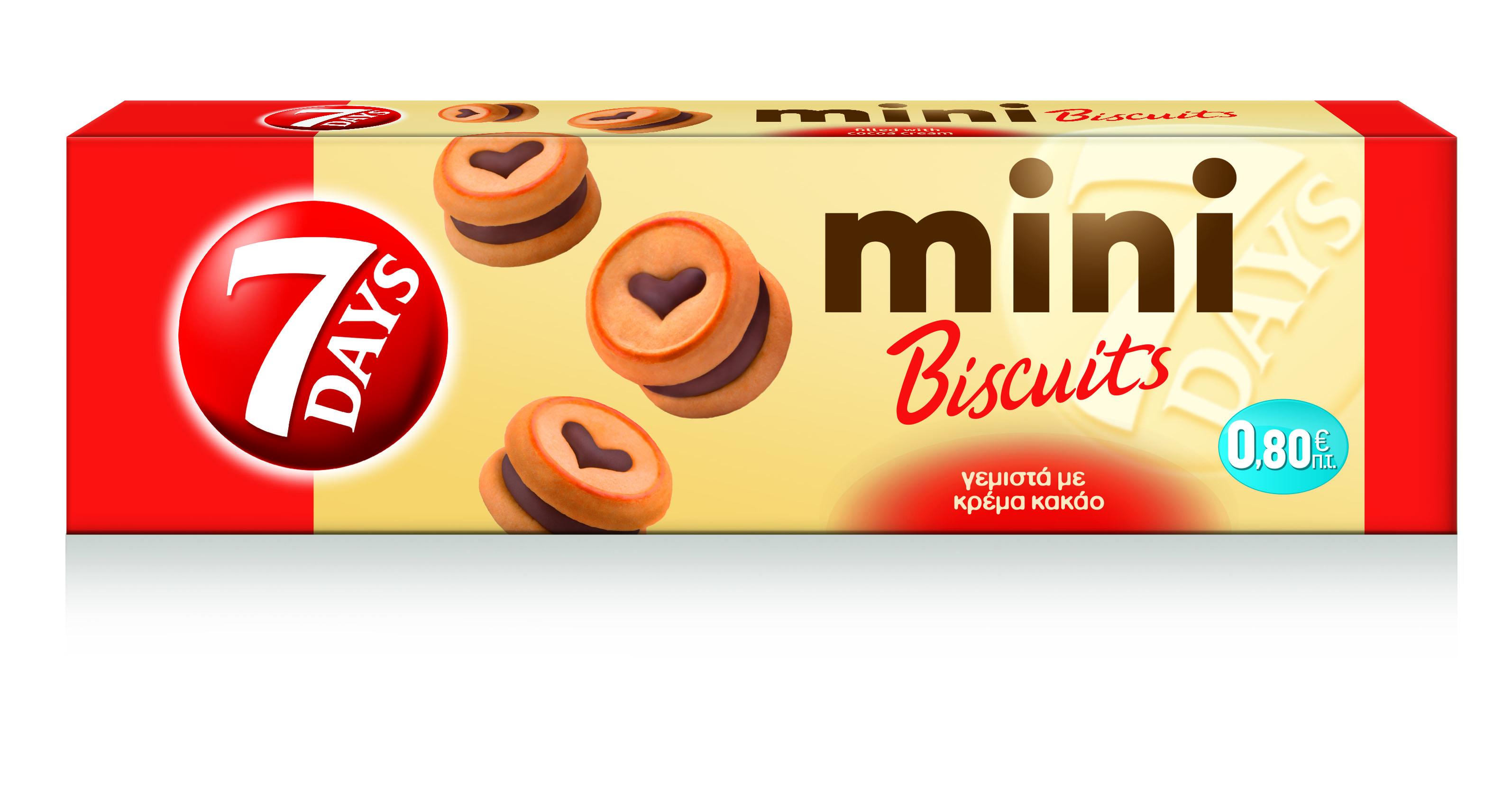 Μπισκότα Mini Γεμιστά με Κρέμα Κακάο 7 Days (100 g)