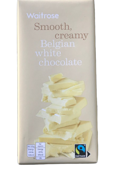 Σοκολάτα Λευκή Βελγίου Waitrose (180g)