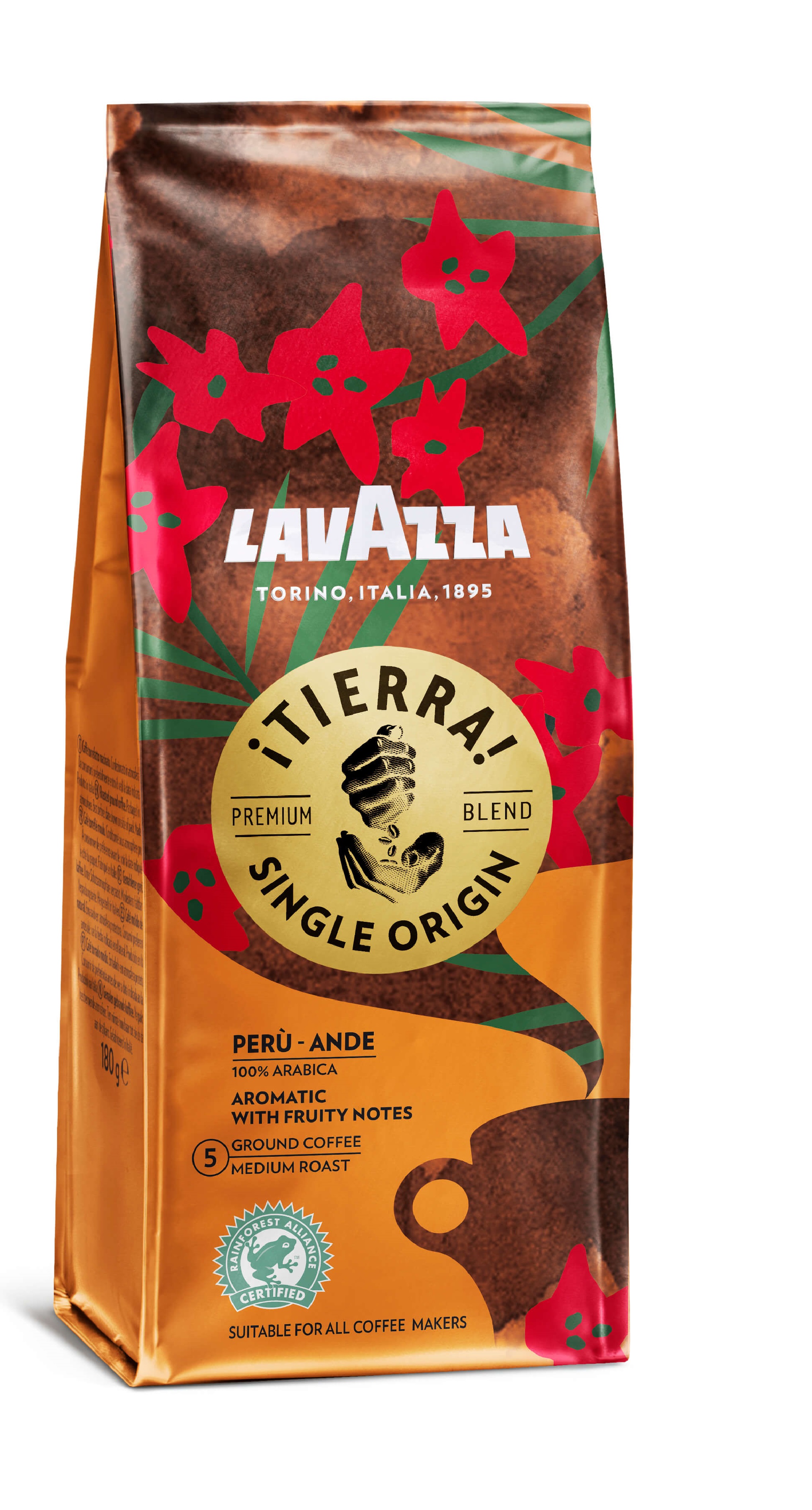 Καφές Φίλτρου Peru-Ande 100% Arabica Single Origin Lavazza (180 g)