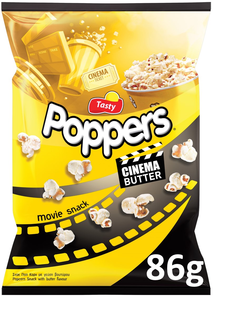 Ποπ Κορν Σνακς Βούτυρο Poppers Tasty Snacks (86 g)
