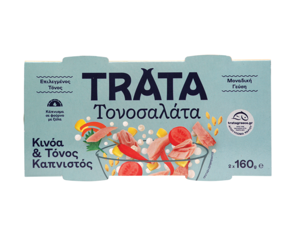 Κόνβα Α.Ε. Τoνοσαλάτα με Κινόα & Καπνιστό Τόνο Trata (2x160 g) 