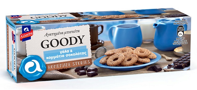 Μπισκότα Goody με Γάλα & Κομμάτια Σοκολάτας Αλλατίνη (195g)
