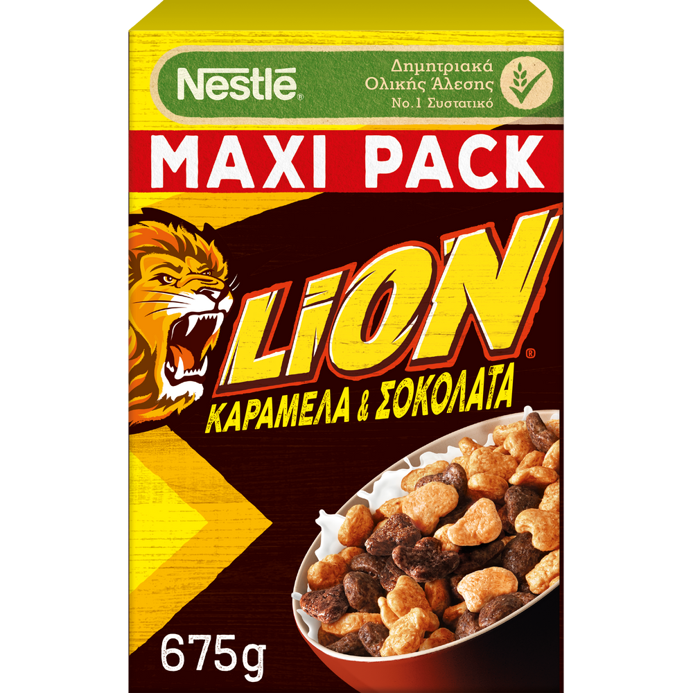 Nestle Δημητριακά με Καραμέλα & Σοκολάτα Lion Nestle (675g)