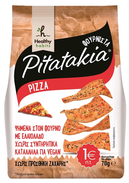 Σνακ με Γεύση Πίτσα Pitatakia Healthy habits (70g)
