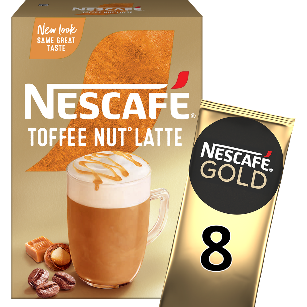 Στιγμιαίος Καφές Toffe Nut Latte σε φακελάκια Nescafe Gold (8 τεμ)