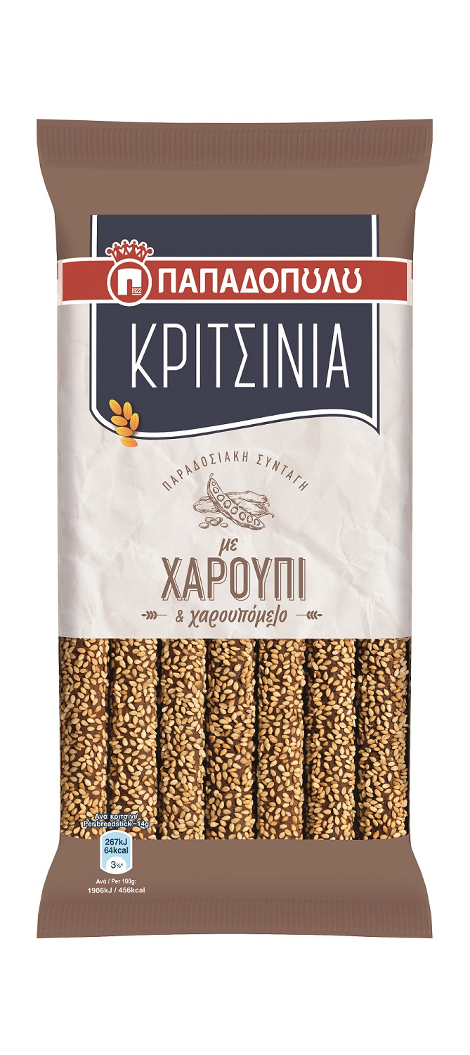 Κριτσίνια με Xαρούπι & Xαρουπόμελο Παπαδοπούλου (180g)