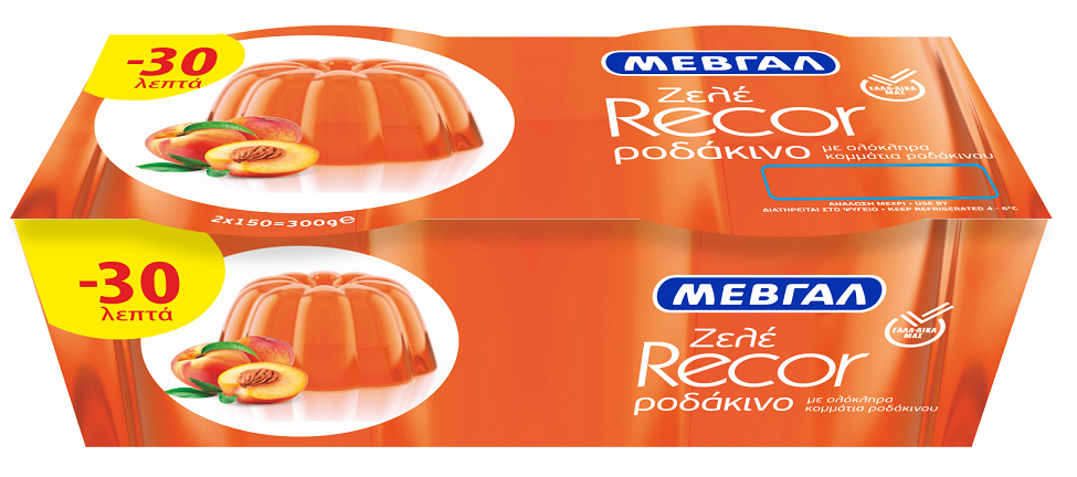 Ζελέ Recor ροδάκινο Μεβγάλ (2 Χ 150 g) -0,30€