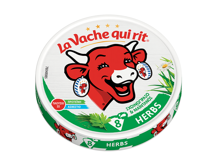 Τρίγωνο τυράκι με χορταρικά 8 μερίδες La vache qui rit (120 g)