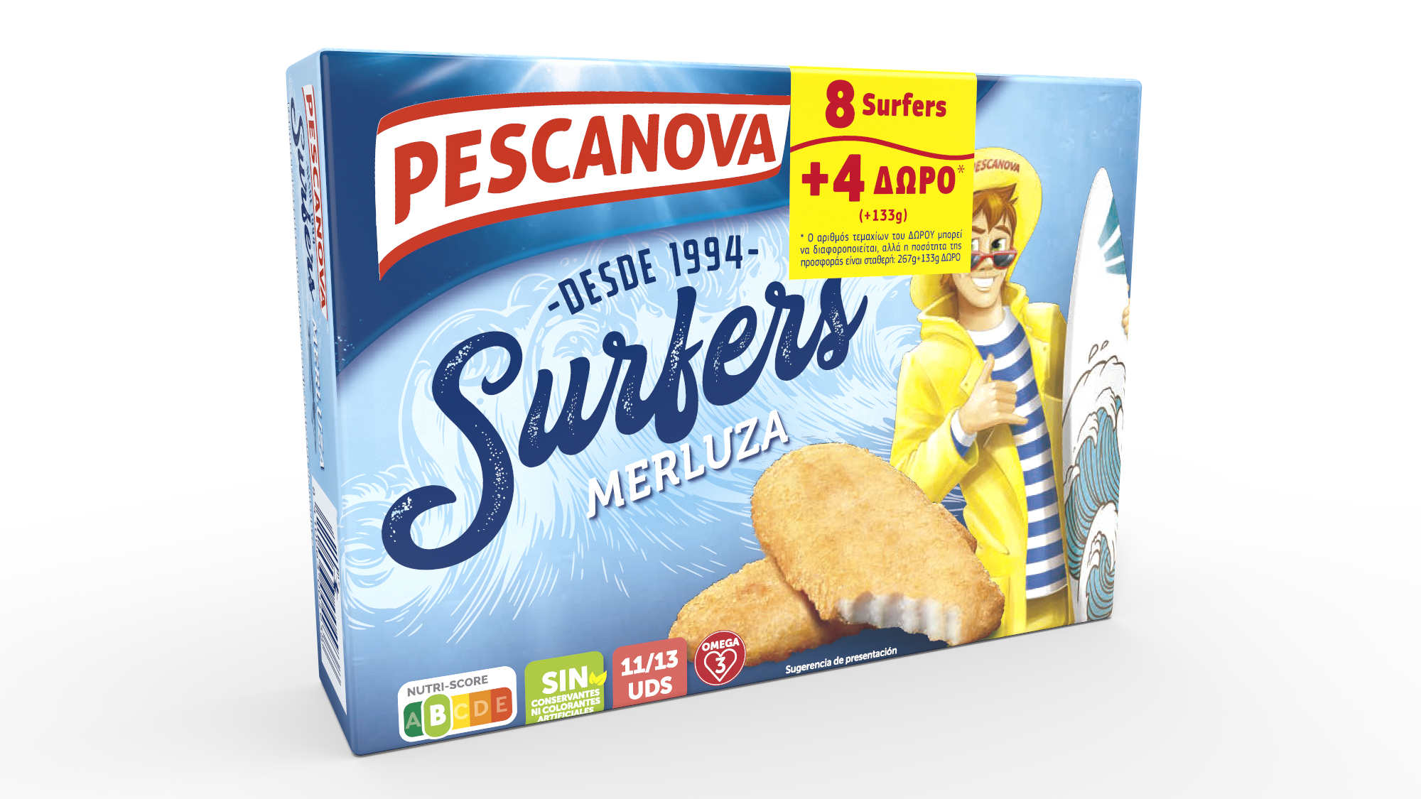 Surfers Μπακαλιάρου 8+4 Δώρο Pescanova (400gr)