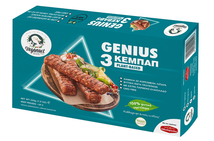 Κατεψυγμένο Φυτικό Κεμπάπ Veganact (225 g)