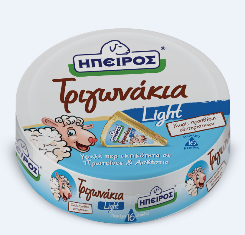 Optima Τυράκια Τρίγωνα Light 16 μερίδες Ήπειρος (280g)