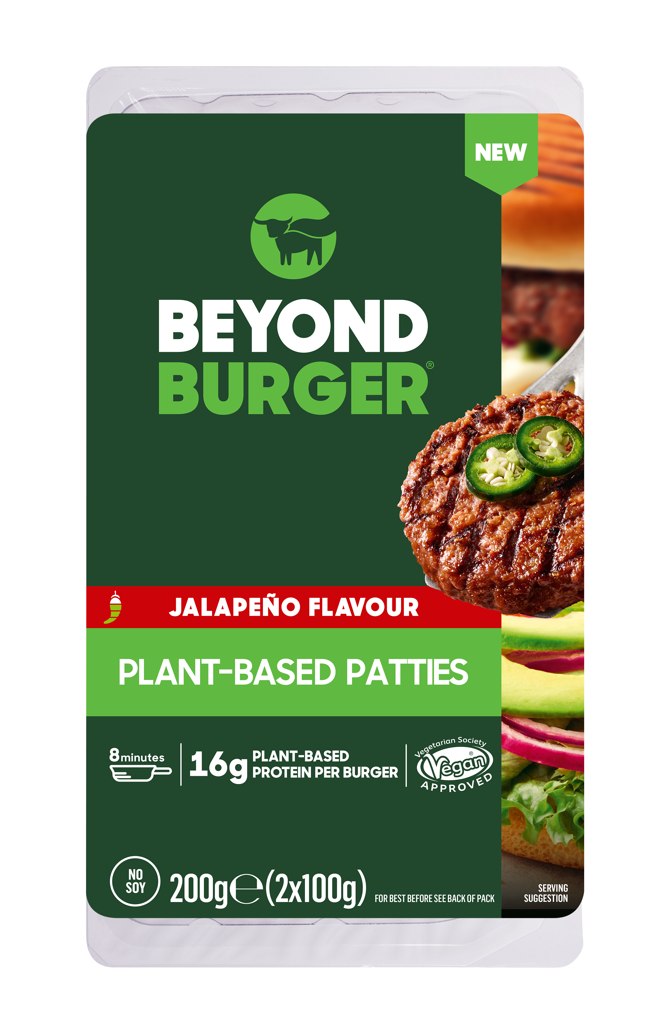 Foodelco Jalapeno Burger Kατεψυγμένα Φυτικής Προέλευσης Beyond Meat (2Χ100g)