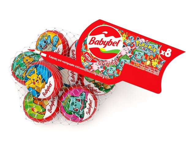 Fromagerie Bel Τυράκια 8 μερίδες Mini Babybel Pokemon (8x20 g)