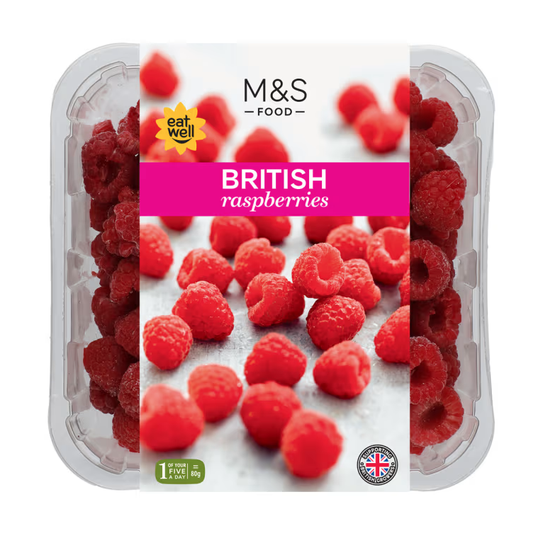 Marks & Spencer Βρετανικά Ράσμπερις Marks & Spencer (500g)