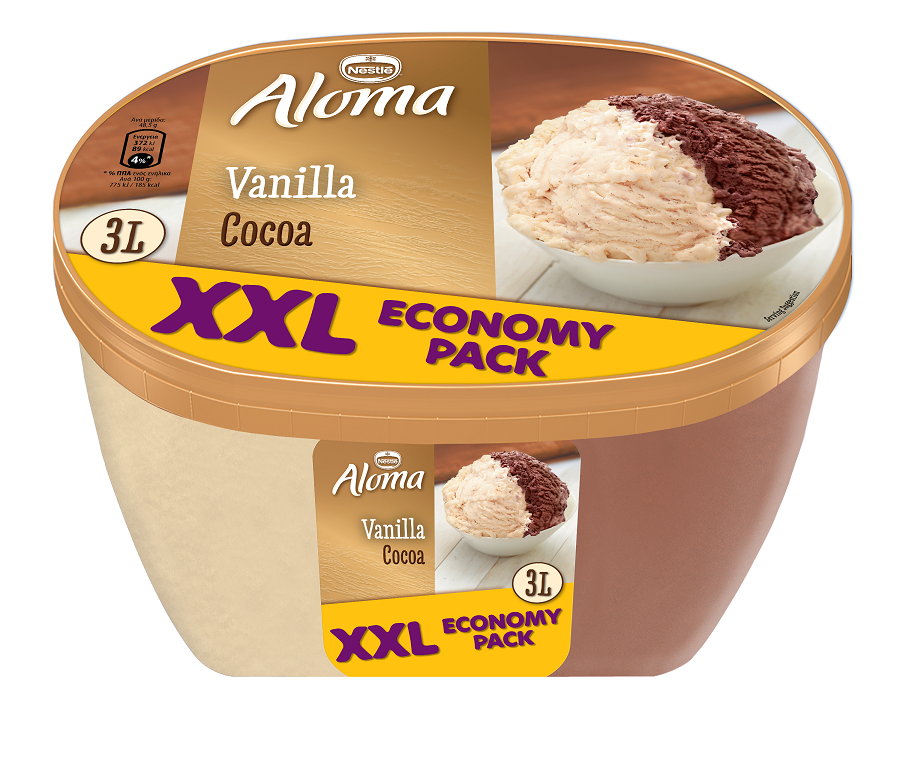 Froneri Οικογενιακό Παγωτό Βανίλια Σοκολάτα Aloma (3Lt)