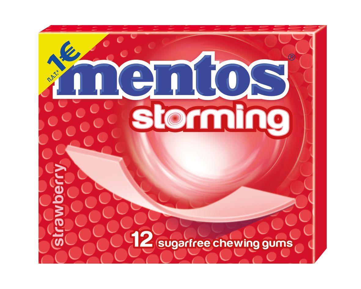 Τσίχλες Φράουλα Storming Mentos (33 g) 1