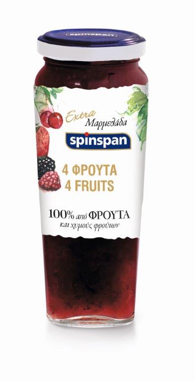 Μαρμελάδα 100% 4 Φρούτα Spin Span (280 g)