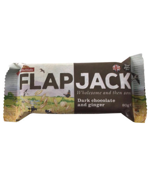 Flapjack Μπάρα δημητριακών με Μαύρη Σοκολάτα και Τζίντζερ Flapjack (80 g)