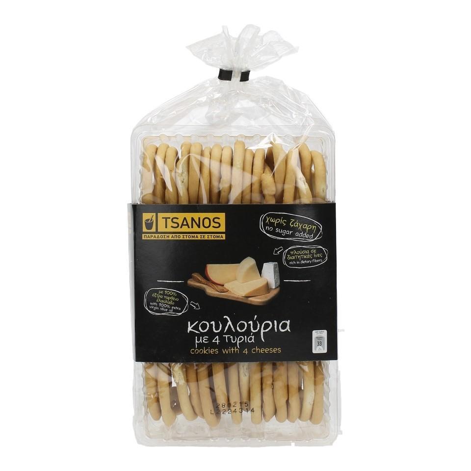 Κουλούρια με 4 Τυριά Χωρίς Ζάχαρη Τσανός (200 g)