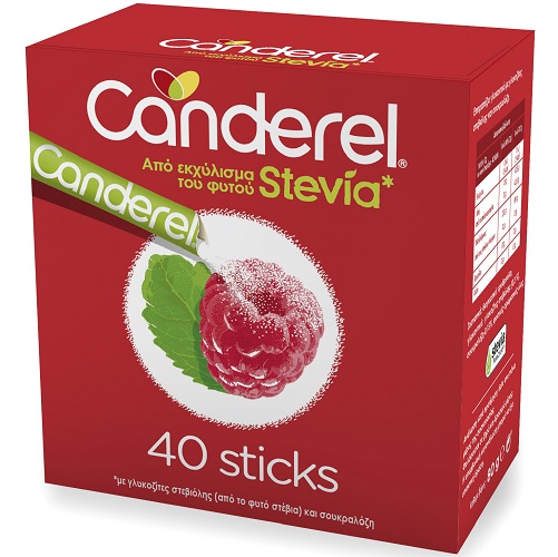 Γλυκαντικό σε Κρυσταλλική Σκόνη από Stevia Canderel (40 sticks)