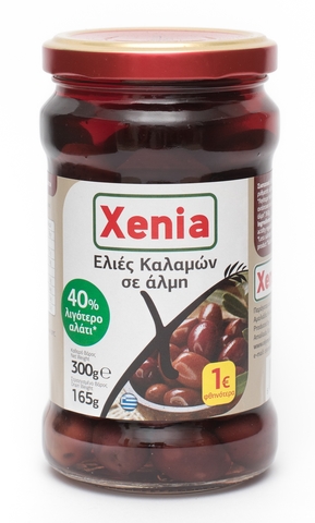 Ελιές Καλαμών σε Άλμη με 40% Λιγότερο Αλάτι Xenia (300 g) -1