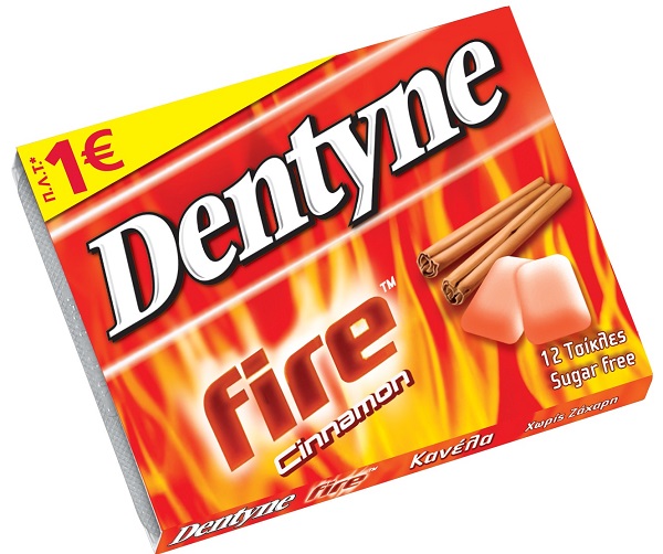 Τσίχλες με Γεύση Κανέλα Dentyne Fire (16,8g)