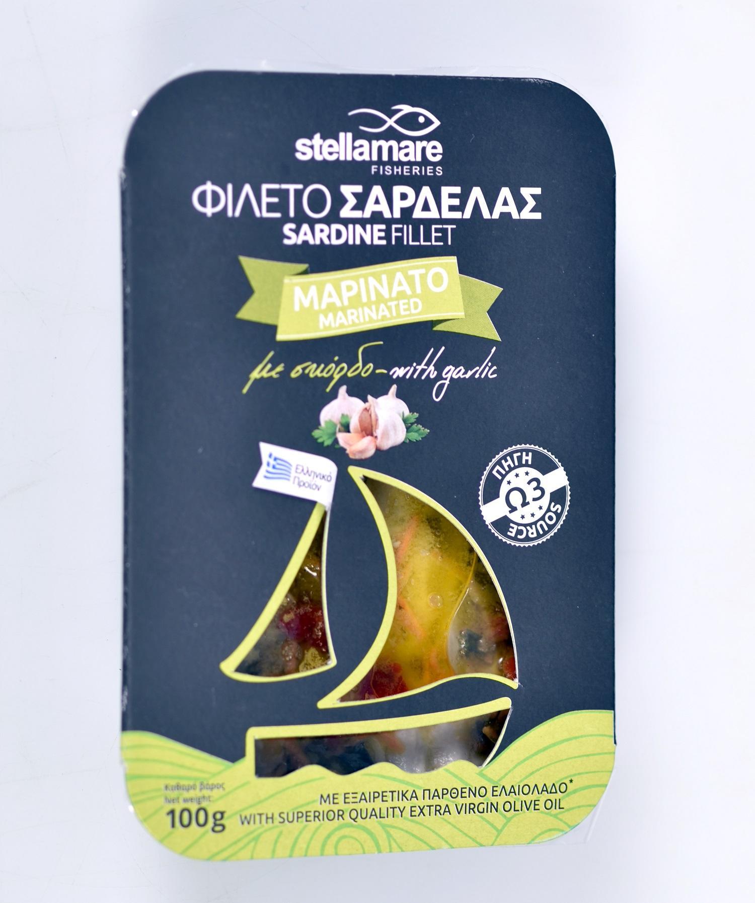 ΦΙΛΈΤΟ ΣΑΡΔΈΛΑς ΜΑΡΙΝ’ΤΟ ΜΕ ΣΚΌΡΔΟ STELLA MARE (100G)
