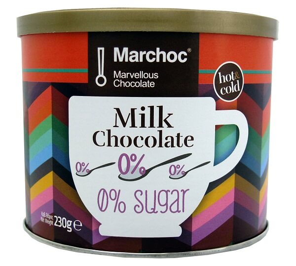 Ρόφημα Σοκολάτας Γάλακτος 0% Ζάχαρη Marchoc (230g)