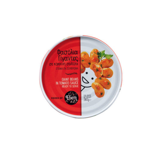 Φασόλια Γίγαντες σε Κόκκινη Σάλτσα Εδέμ (280g)