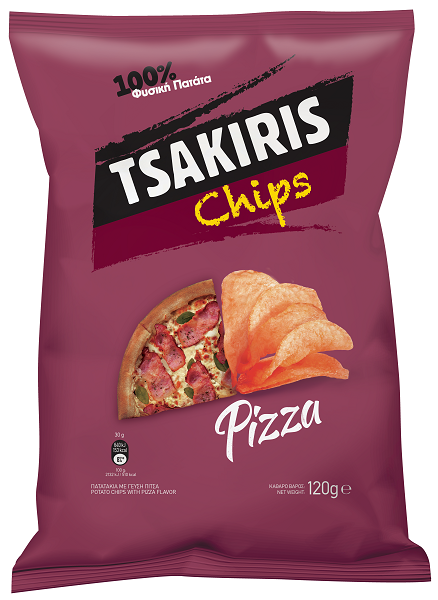 Τσιπς με Γεύση Πίτσα Tsakiris (120g)